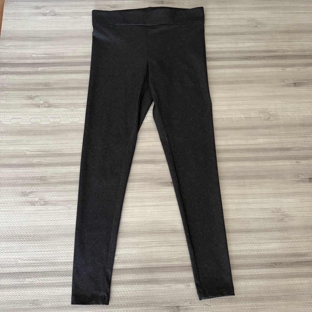 Willow & Clay Heathered Gray Black Leggings